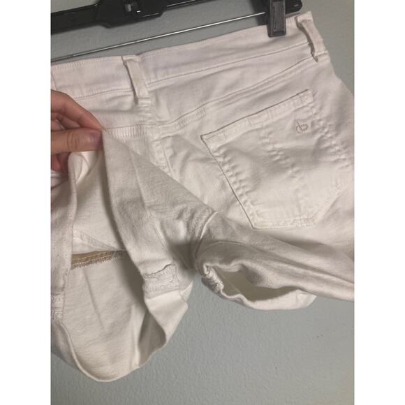 Rag & Bone White Denim Jean Shorts Cuffed Micro Mini Stretch ~ Sz 27 ~ So Summer - Picture 7 of 7